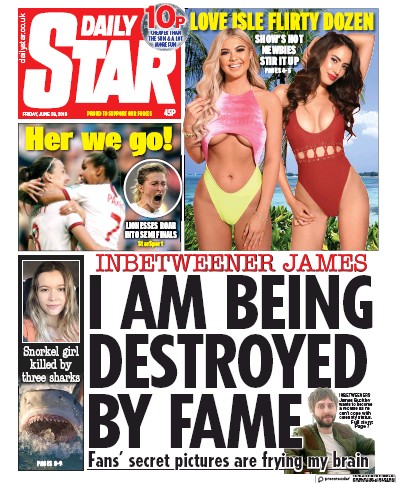 Daily Star Newspaper Front Page for 28 June 2019