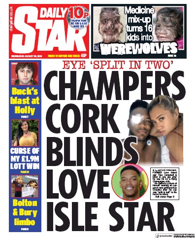 Daily Star Newspaper Front Page for 28 August 2019
