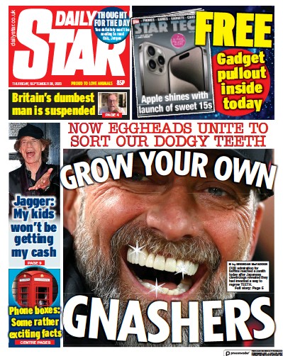 Daily Star Newspaper Front Page for 28 September 2023