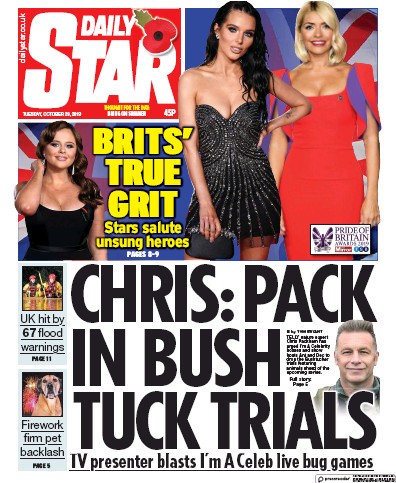 Daily Star Newspaper Front Page for 29 October 2019