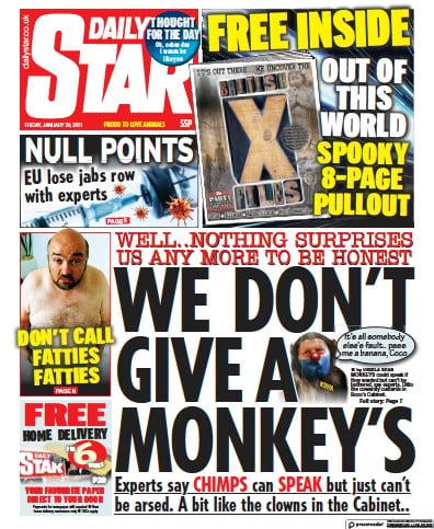 Daily Star Newspaper Front Page for 29 January 2021