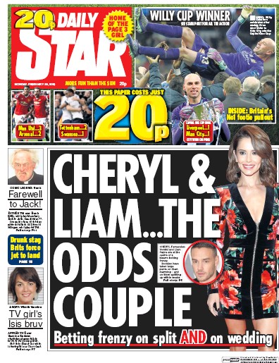 Daily Star Newspaper Front Page for 29 February 2016
