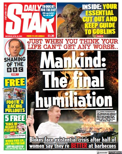 Daily Star (UK) Newspaper Front Page for 29 April 2023