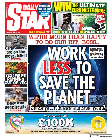 Daily Star Newspaper Front Page for 29 May 2021