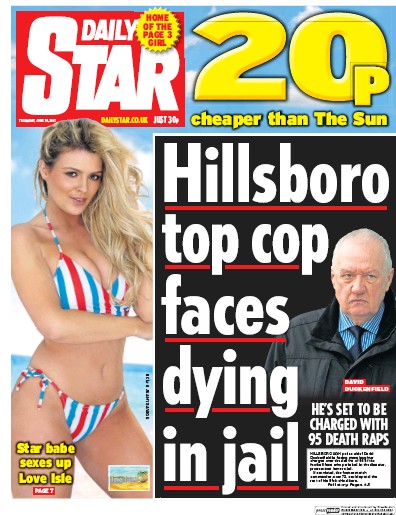 Daily Star Newspaper Front Page for 29 June 2017