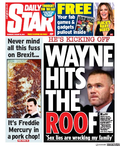 Daily Star Newspaper Front Page for 29 August 2019