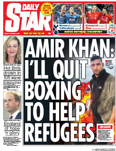 Daily Star Newspaper Front Page for 2 October 2015