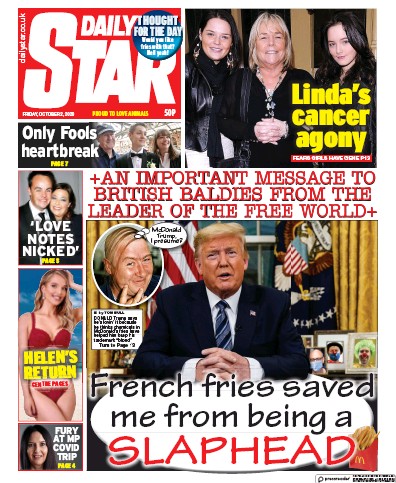 Daily Star Newspaper Front Page for 2 October 2020