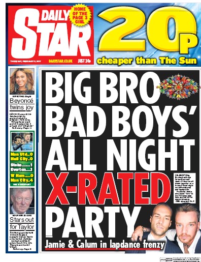 Daily Star Newspaper Front Page for 2 February 2017