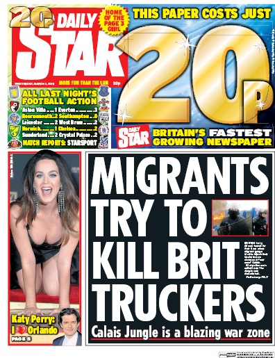 Daily Star Newspaper Front Page for 2 March 2016
