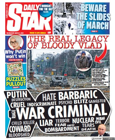 Daily Star Newspaper Front Page for 2 March 2022