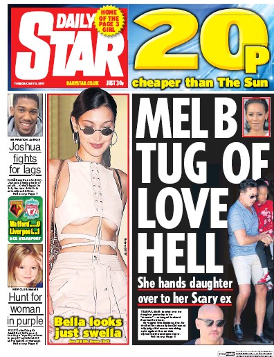 Daily Star Newspaper Front Page for 2 May 2017