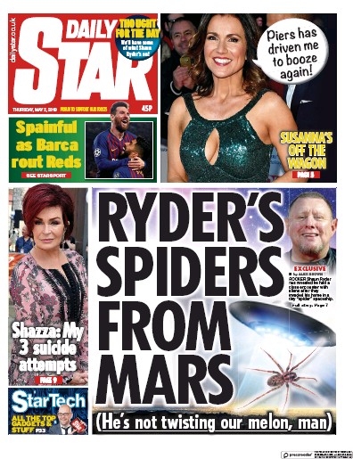Daily Star Newspaper Front Page for 2 May 2019