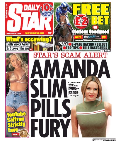 Daily Star Newspaper Front Page for 2 August 2019