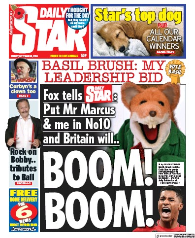Daily Star Newspaper Front Page for 30 October 2020