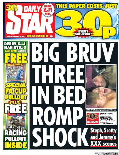 Daily Star Newspaper Front Page for 30 January 2016