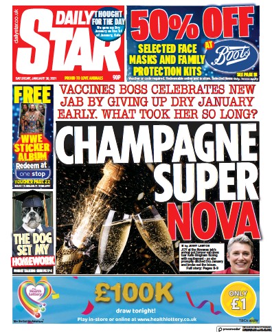 Daily Star Newspaper Front Page for 30 January 2021