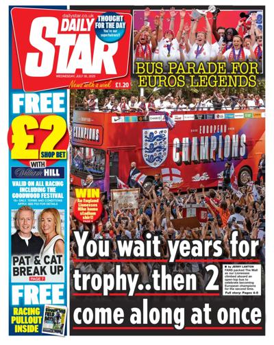 Daily Star (UK) Newspaper Front Page for 30 July 2025