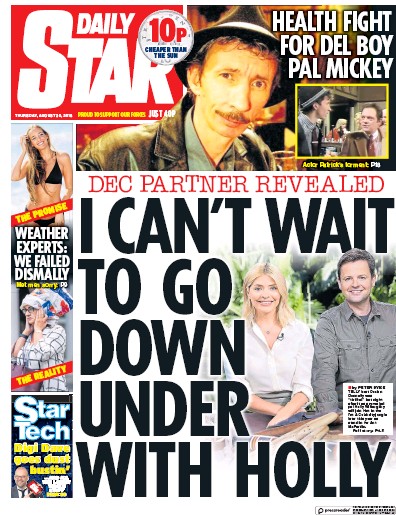 Daily Star Newspaper Front Page for 30 August 2018