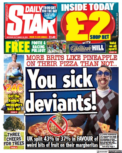 Daily Star Newspaper Front Page for 30 September 2023