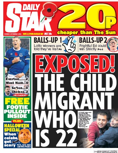 Daily Star Newspaper Front Page for 31 October 2016