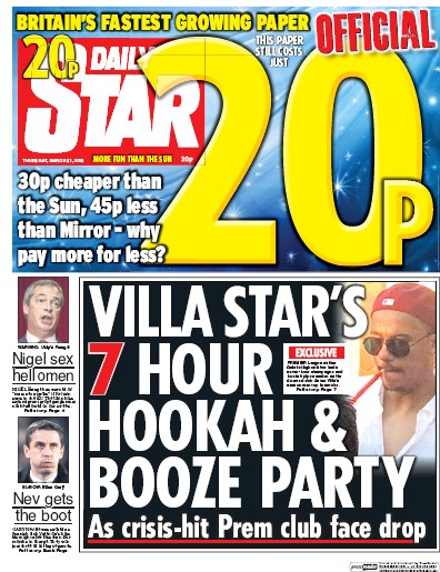 Daily Star Newspaper Front Page for 31 March 2016