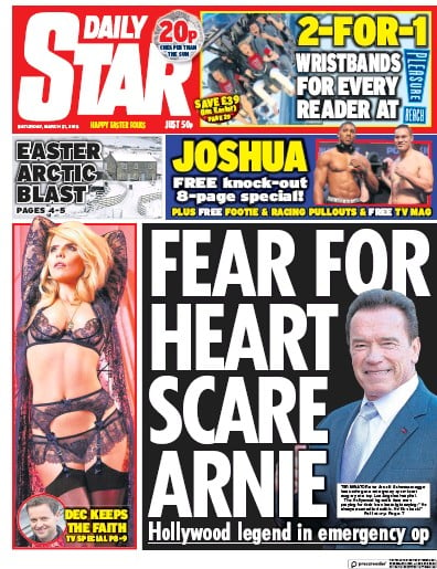 Daily Star Newspaper Front Page for 31 March 2018