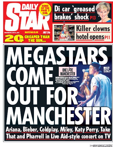Daily Star Newspaper Front Page for 31 May 2017
