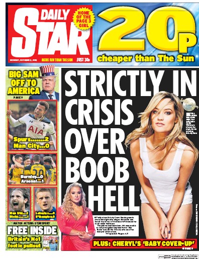 Daily Star Newspaper Front Page for 3 October 2016