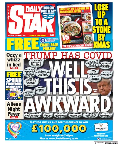Daily Star Newspaper Front Page for 3 October 2020
