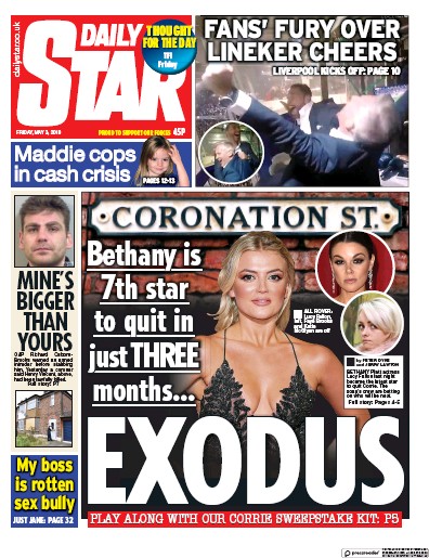 Daily Star Newspaper Front Page for 3 May 2019