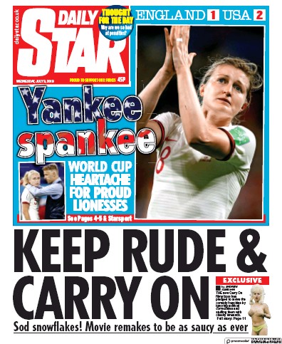 Daily Star Newspaper Front Page for 3 July 2019