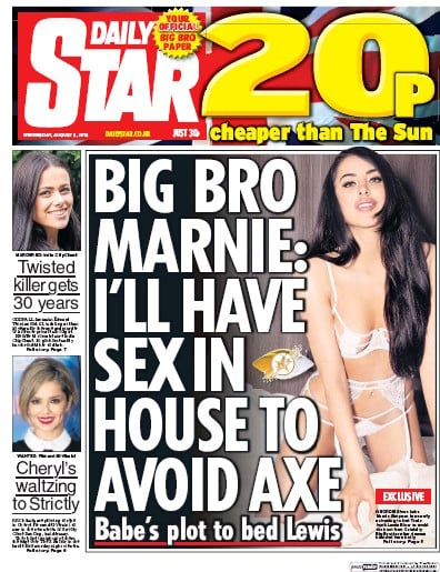 Daily Star Newspaper Front Page for 3 August 2016
