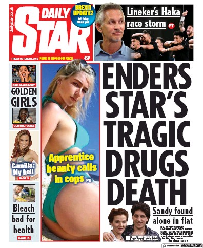 Daily Star Newspaper Front Page for 4 October 2019