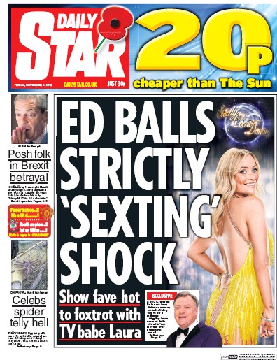 Daily Star Newspaper Front Page for 4 November 2016