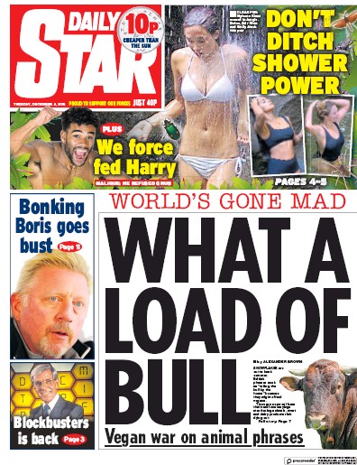 Daily Star Newspaper Front Page for 4 December 2018
