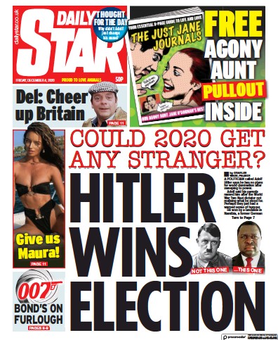 Daily Star Newspaper Front Page for 4 December 2020