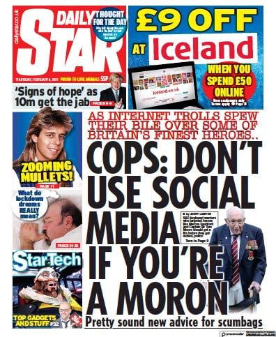Daily Star Newspaper Front Page for 4 February 2021