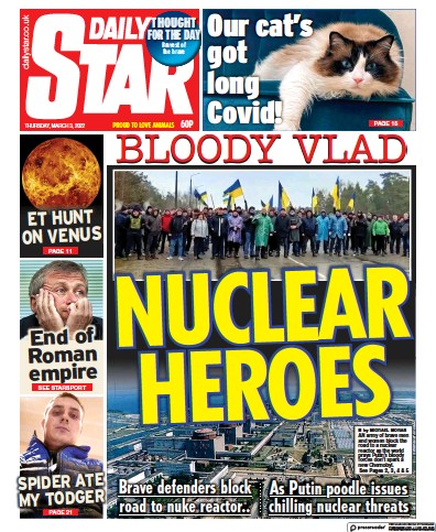 Daily Star Newspaper Front Page for 4 March 2022