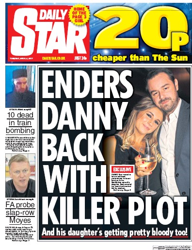 Daily Star Newspaper Front Page for 4 April 2017