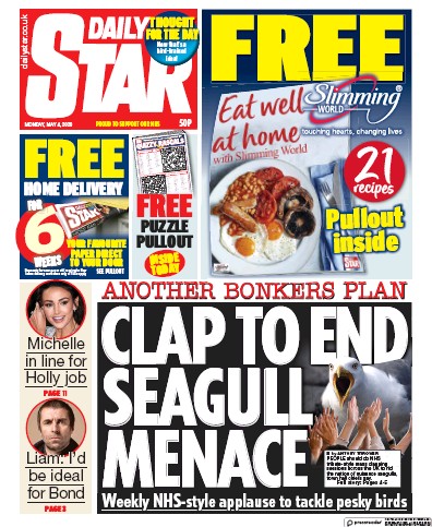 Daily Star Newspaper Front Page for 4 May 2020