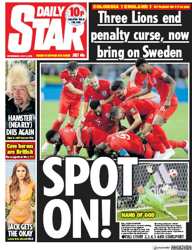 Daily Star Newspaper Front Page for 4 July 2018