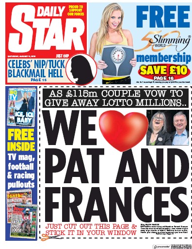 Daily Star Newspaper Front Page for 5 January 2019
