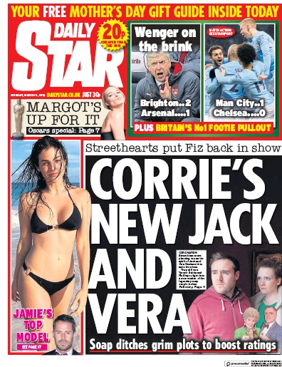 Daily Star Newspaper Front Page for 5 March 2018