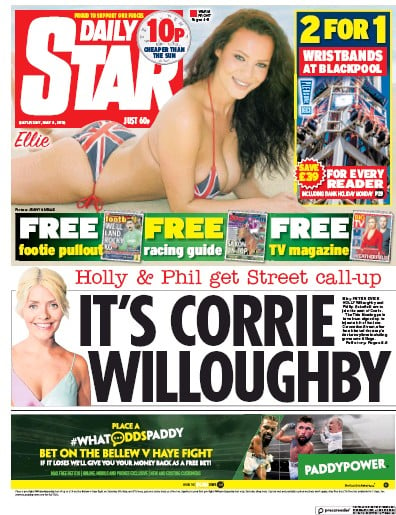 Daily Star Newspaper Front Page for 5 May 2018