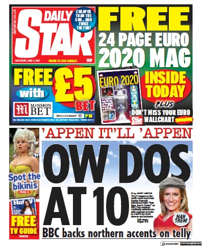 Daily Star Newspaper Front Page for 5 June 2021