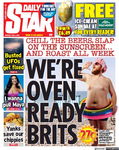 Daily Star Newspaper Front Page for 5 June 2023