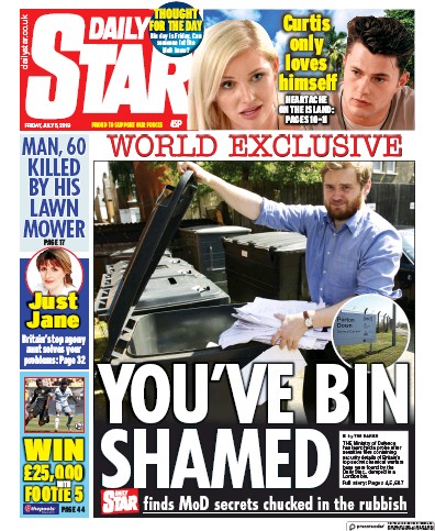Daily Star Newspaper Front Page for 5 July 2019