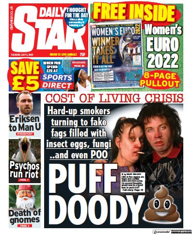 Daily Star Newspaper Front Page for 5 July 2022