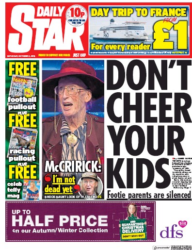 Daily Star Newspaper Front Page for 6 October 2018